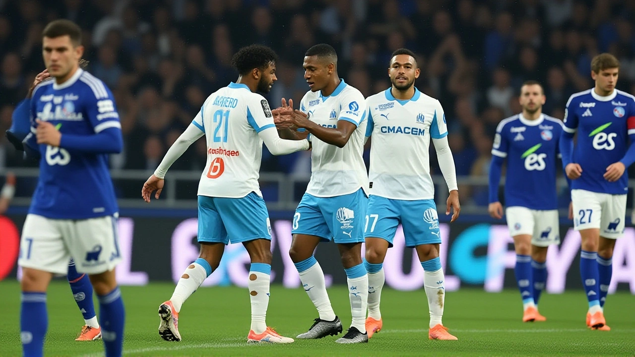 Marseille quebra invencibilidade do Strasbourg com vitória nos acréscimos (2 a 1)